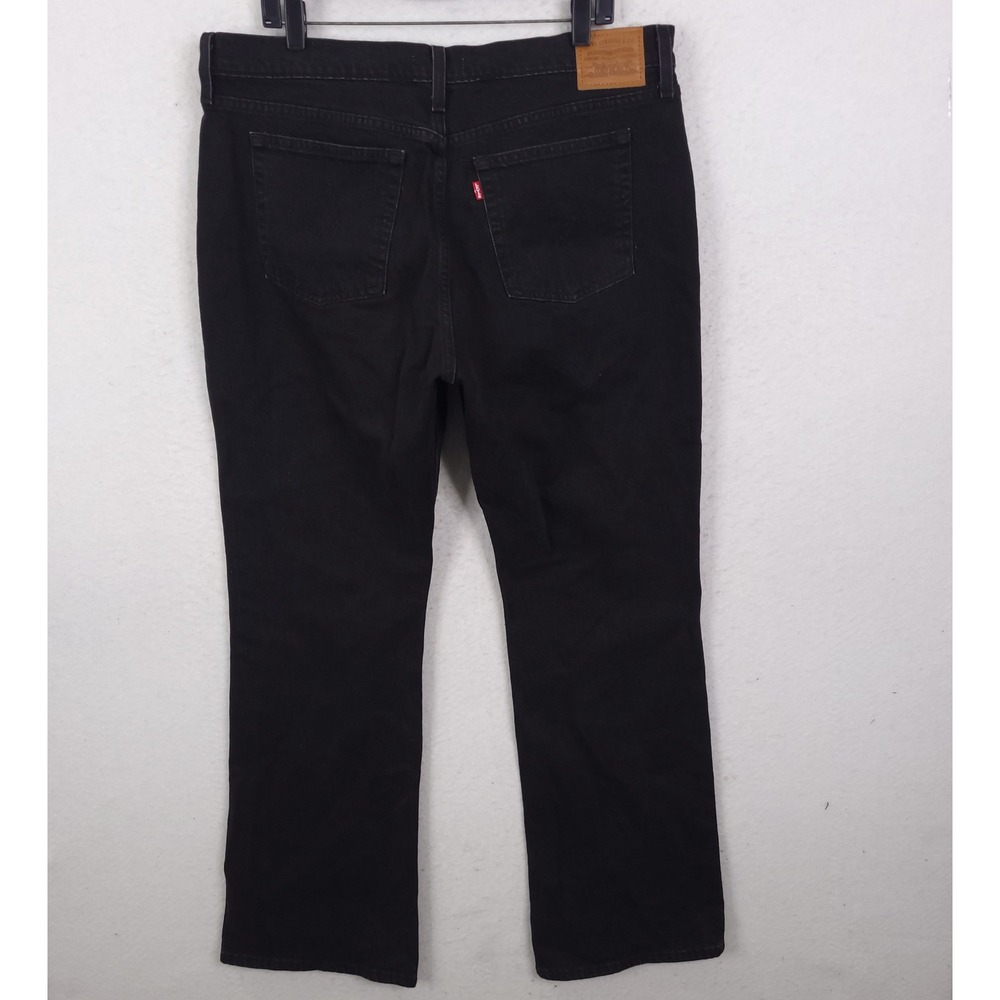 Levis Wedgie Bootcut Jeans Womens 34 Black High Rise Denim A8710-0000